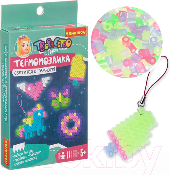 Изображение товара Развивающая игра Bondibon Термомозаика неоновая. Светится в темноте! / ВВ4551