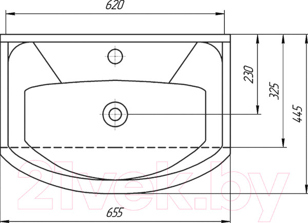 Изображение товара Умывальник Кировский завод Элеганс 65