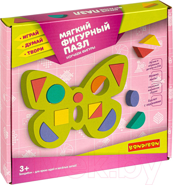 Изображение товара Развивающая игра Bondibon Фигурный пазл. Бабочка / ВВ4217