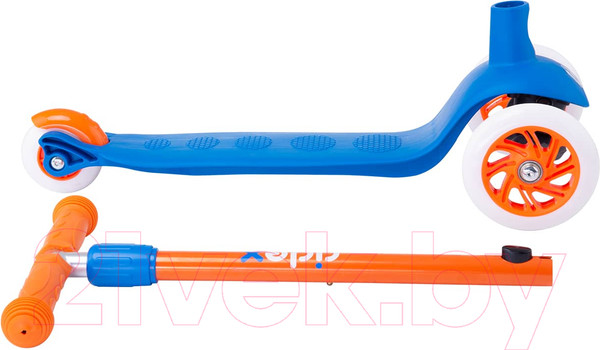 Изображение товара Самокат детский Ridex Hero 120/80мм (синий/оранжевый)