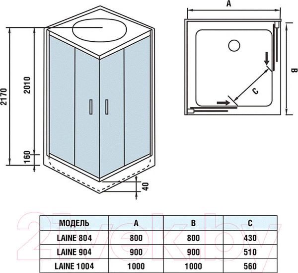 Изображение товара Душевая кабина WeltWasser WW500 Laine 1004