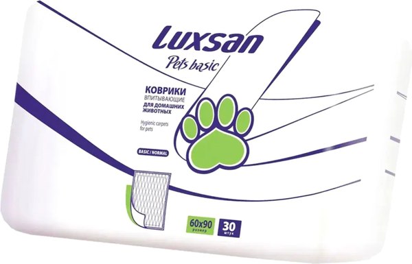 Изображение товара Одноразовая пеленка для животных Luxsan Basic Normal 60x90 (30шт)
