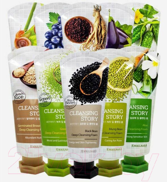 Изображение товара Пенка для умывания Welcos Cleansing Story Deep Cleansing Foam Green Tea (120г)