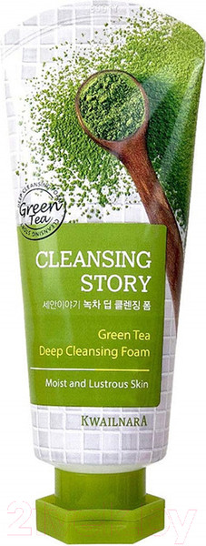 Изображение товара Пенка для умывания Welcos Cleansing Story Deep Cleansing Foam Green Tea (120г)