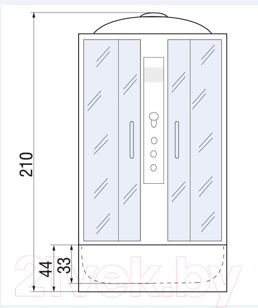 Изображение товара Душевая кабина RIVER Desna 90/44 MT