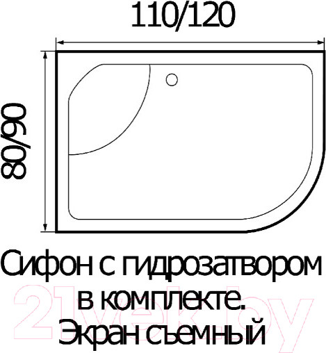 Изображение товара Душевая кабина RIVER Dunay 120/80/44 МТ R