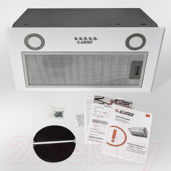 Изображение товара Вытяжка скрытая Exiteq EX-1176 (белый)
