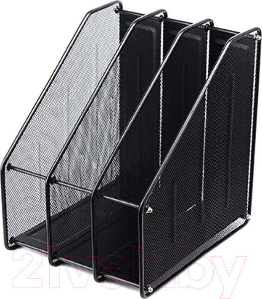 Изображение товара Лоток для бумаг Deli Тройной / 3039 (черный)