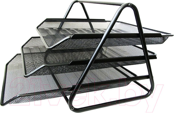 Изображение товара Лоток для бумаг Deli Тройной / 2014 (черный)