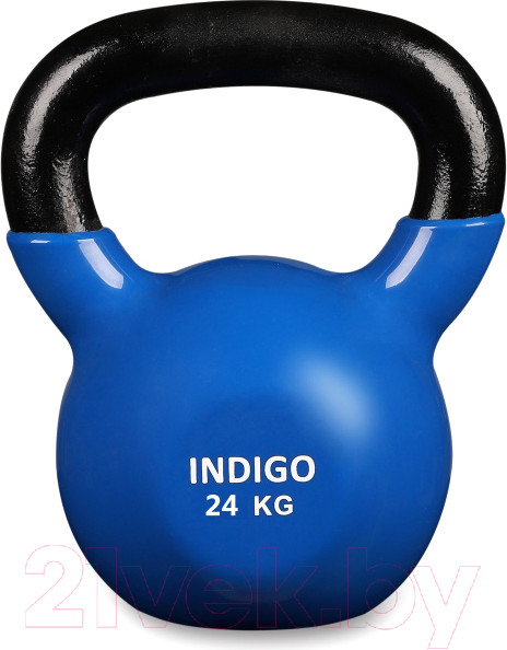 Изображение товара Гиря Indigo Sport IN132 (24кг, черный/синий)