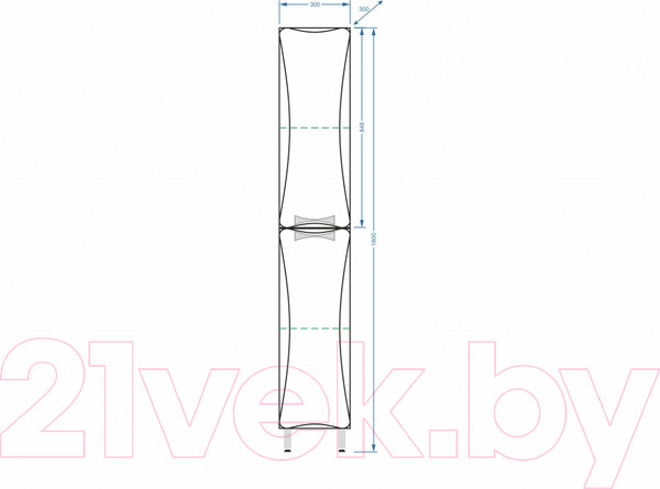 Изображение товара Шкаф-пенал для ванной Vako Бант 30 / 16498