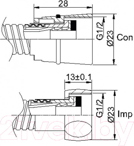 Изображение товара Душевой шланг Rubineta 600056