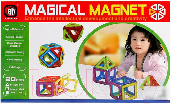 Изображение товара Конструктор магнитный Xinbida Магический магнит (20 деталей) / 2336531