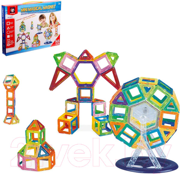 Изображение товара Конструктор магнитный Xinbida Мини магический магнит (58 деталей) / 2336518