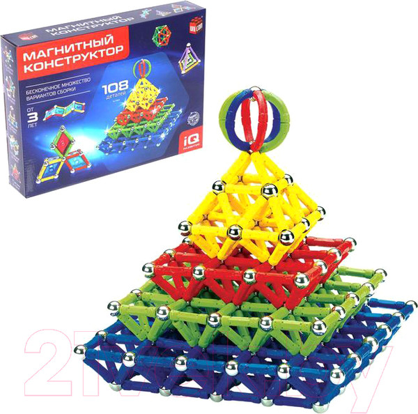 Изображение товара Конструктор магнитный Unicon Magnet Необычные фигуры (108 деталей) / 1387364