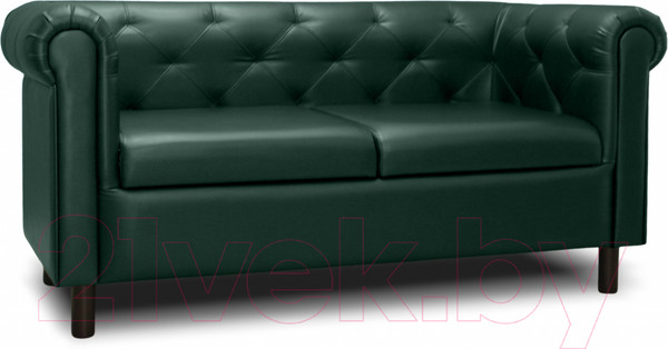 Изображение товара Диван Brioli Винчестер двухместный (L15/зеленый)