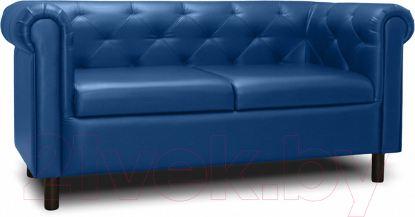 Изображение товара Диван Brioli Винчестер двухместный (L18/синий)