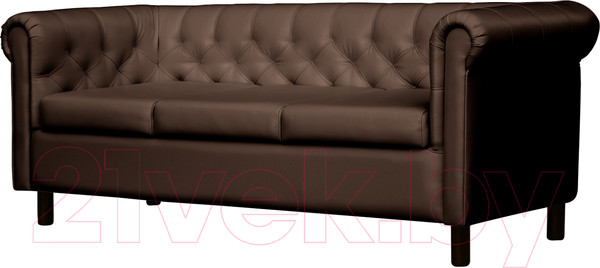 Изображение товара Диван Brioli Винчестер трехместный (L13/коричневый)