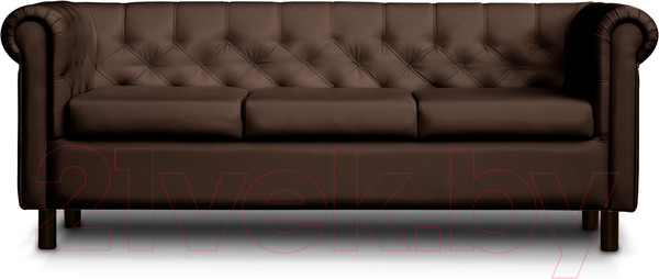 Изображение товара Диван Brioli Винчестер трехместный (L13/коричневый)