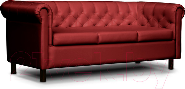 Изображение товара Диван Brioli Винчестер трехместный (L16/вишневый)