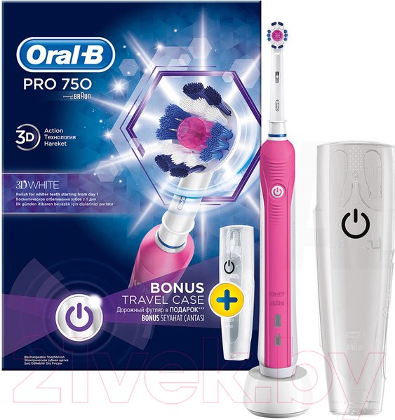 Изображение товара Электрическая зубная щетка Oral-B Pro 1 750 / D16.513.1UX (с чехлом)