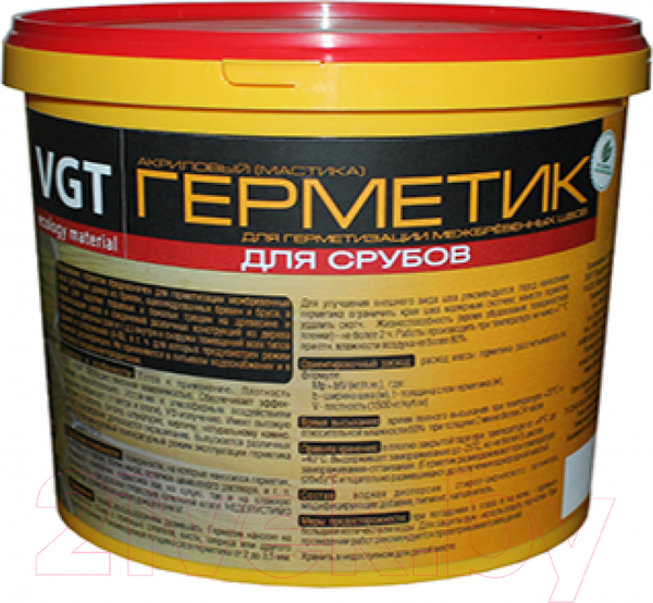 Изображение товара Герметик акриловый VGT Для срубов (7кг, сосна)