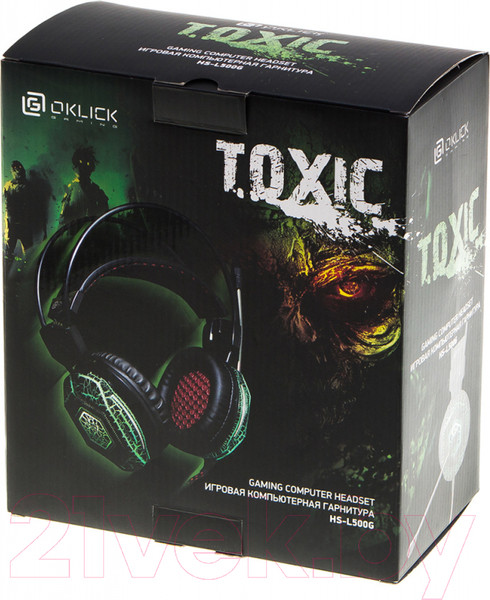 Изображение товара Наушники-гарнитура Оклик HS-L500G Toxic
