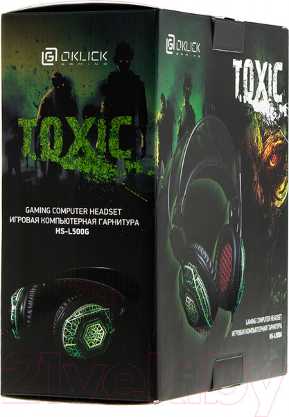 Изображение товара Наушники-гарнитура Оклик HS-L500G Toxic