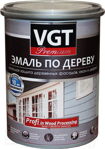 Изображение товара Эмаль VGT ВД-АК-1179 Профи по дереву (1кг, стальной серый)