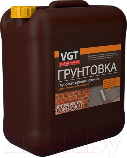 Изображение товара Грунтовка VGT ВД-АК-0301 глубокого проникновения для наружных и внутр. работ (10кг)
