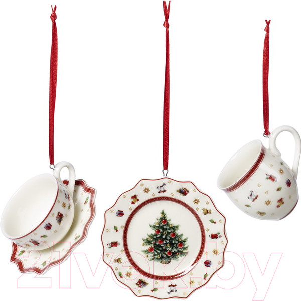 Изображение товара Набор елочных игрушек Villeroy & Boch Toys Delight Decoration. Сервиз из трех предметов / 14-8659-6664