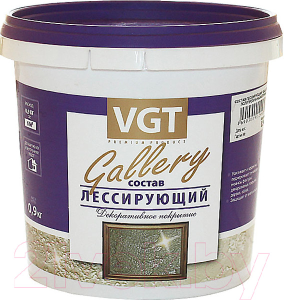 Изображение товара Защитно-декоративный состав VGT Gallery Лессирующий (2.2кг, матовый)