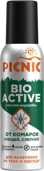 Изображение товара Аэрозоль от насекомых PICNIC Bio Activ (125см3)