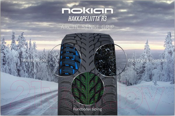 Изображение товара Зимняя шина Nokian Tyres Hakkapeliitta R3 SUV 255/50R20 109R (только 1 шина)