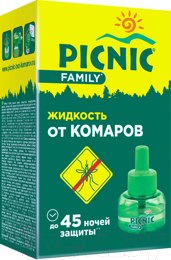 Изображение товара Наполнитель для фумигатора PICNIC Family от комаров 45 ночей (30мл)