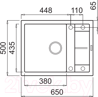 Изображение товара Мойка кухонная Elleci Unico 125 Full Black G40 / LGU12540