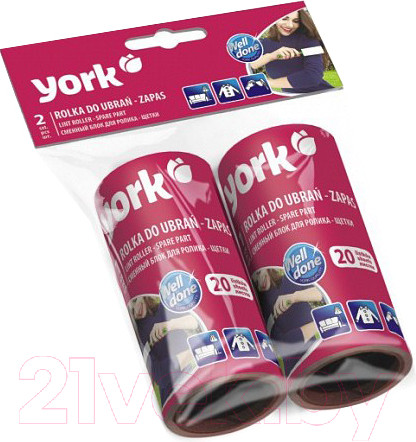Изображение товара Набор сменных роликов для чистки одежды York 2шт