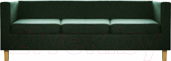 Изображение товара Диван Brioli Билли Д трехместный (J8/темно-зеленый/опоры светлые)