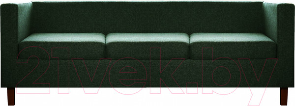 Изображение товара Диван Brioli Билли Д трехместный (J8/темно-зеленый/опоры темные)