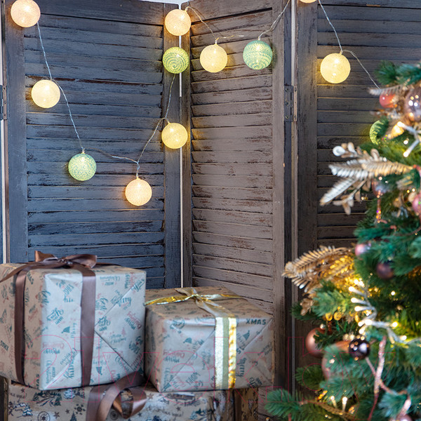 Изображение товара Тайские фонарики Neon-Night Перламутр 303-078 (3.5м, теплый белый)