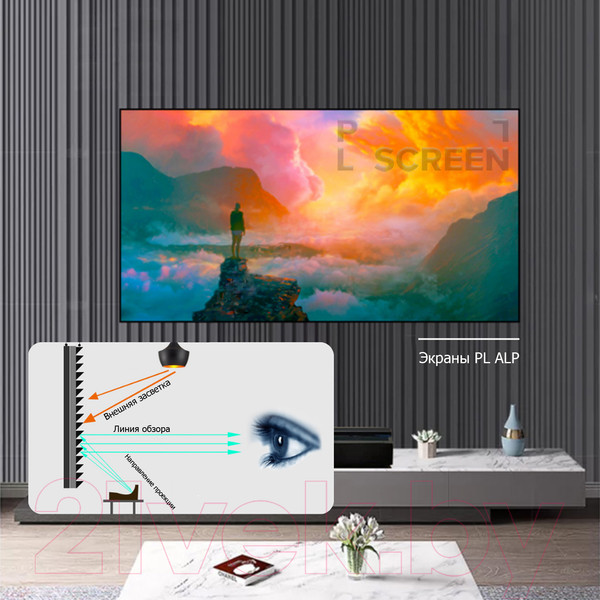 Изображение товара Проекционный экран PL ZIGnature ALP / ZALP-SSF120HT (268x152см)
