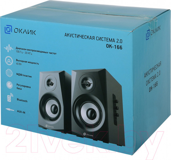 Изображение товара Мультимедиа акустика Оклик OK-166 BT (черный)
