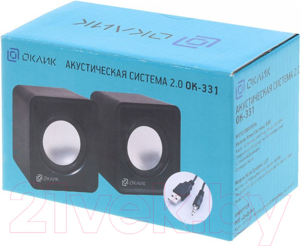 Изображение товара Мультимедиа акустика Оклик OK-331 (черный)