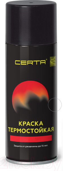 Изображение товара Краска Certa Антикоррозийная Термостойкая до 700°С (520мл, графит)