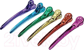 Изображение товара Набор зажимов для волос Kapous Металлические / 2440 (6шт)