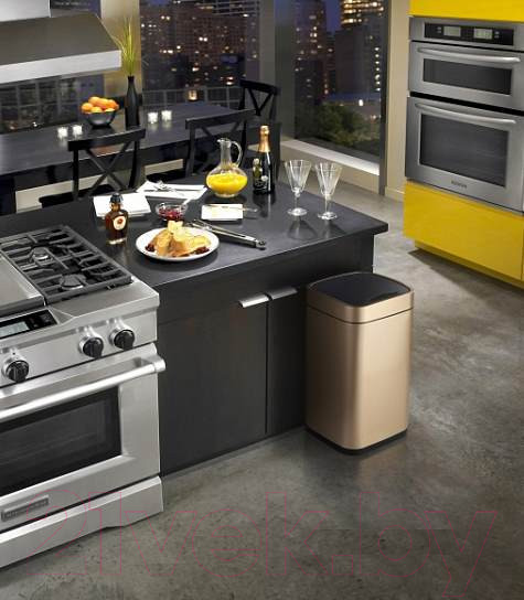 Изображение товара Сенсорное мусорное ведро WeltWasser Rone CG 28L (шампань золото)