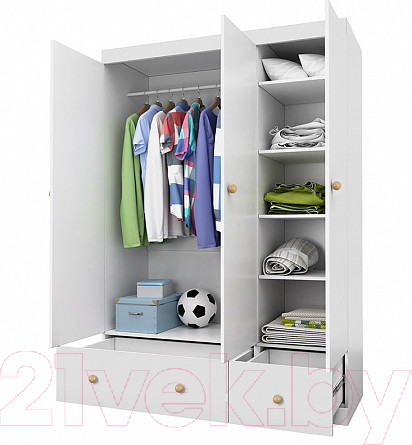 Изображение товара Шкаф Polini Kids Fun 1360 / 0002054.9 (белый)