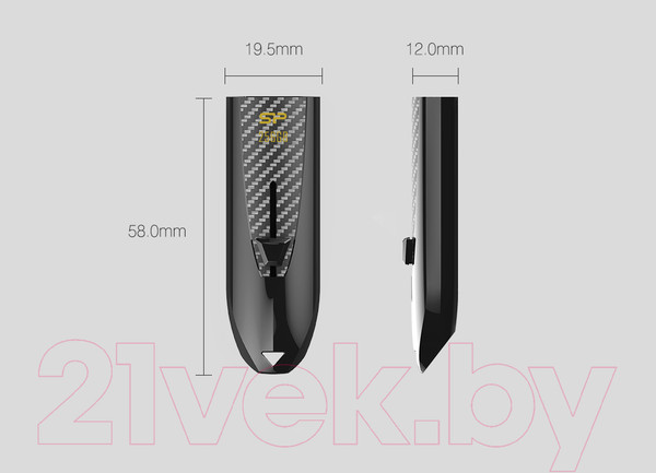 Изображение товара USB flash накопитель Silicon Power Blaze B25 Black 64GB (SP064GBUF3B25V1K)