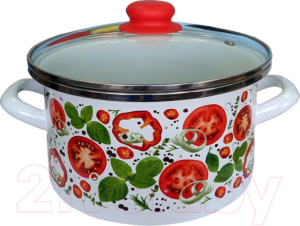 Изображение товара Кастрюля Сантэкс Томаты 1-2250112 (белый)