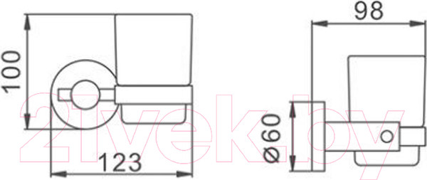 Изображение товара Стакан для зубной щетки и пасты Frap F30206